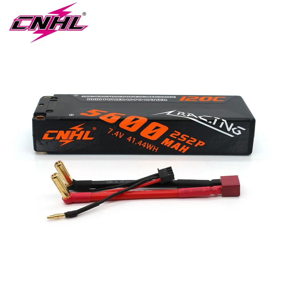 

CNHL Lipo 2S 7.4V Battery 5600mAh 120C Hard Case With Deans T EC5 Plug For RC Car Airplane Tank Boat Vehicle Rally Trucks Buggy