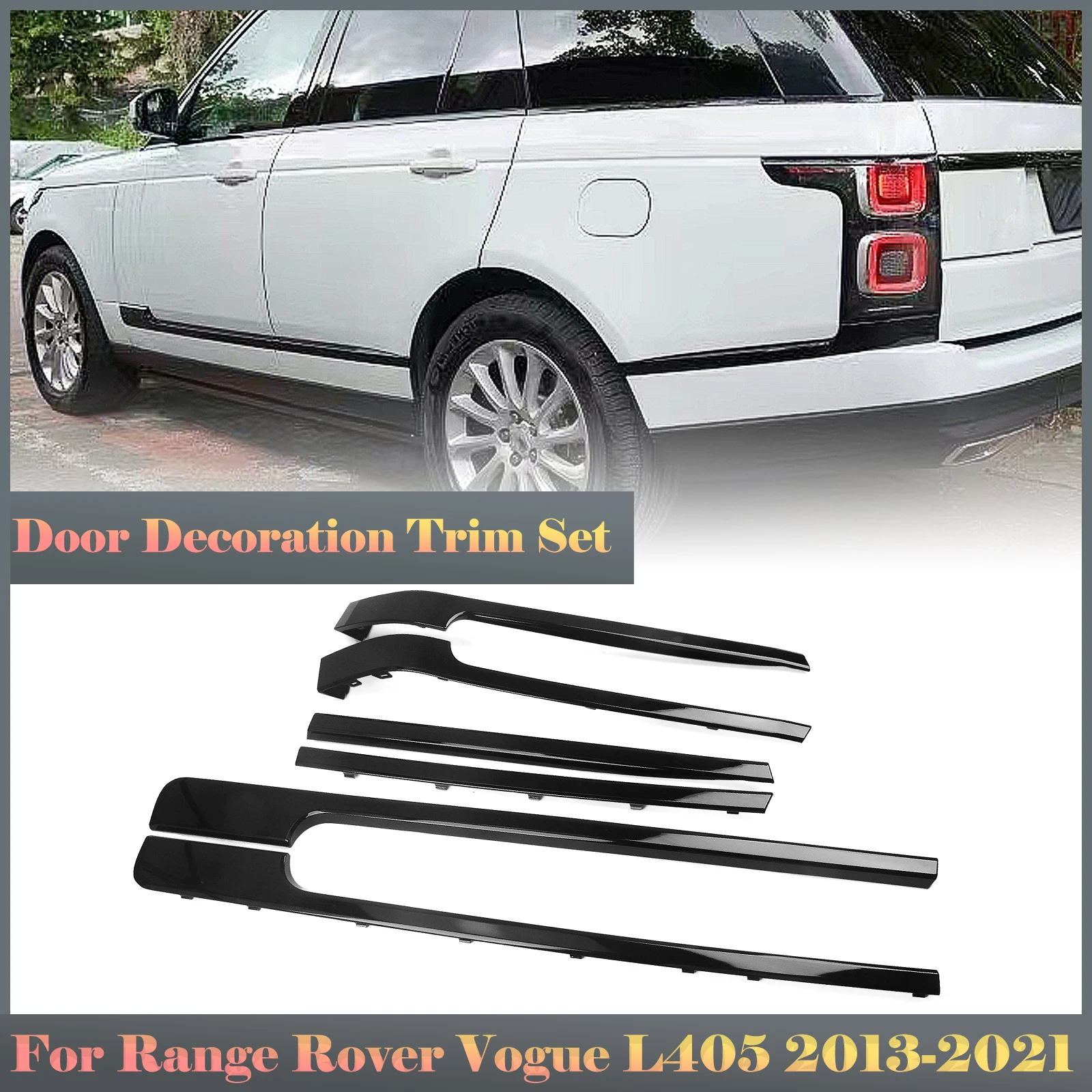 

Car Door Side Molding Strips Trims For Land Rover Range Rover Vogue HSE L405 2013 2014 2015 2016 2017 2018 2019 2020 2021