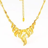 wedding bride women pendant necklace heart design 18k yellow gold filled engagement elegant lady jewelry gift