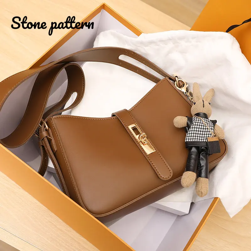 

Stone Pattern Premium Bags Female 2021 Popular New Messenger Bag Niche Fashion Shoulder Bag Underarm Bag Dual-use Bag Satchels