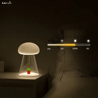 creative mushroom night light usb rechargeable baby sleep bedside night lamp atmosphere music box for child gift