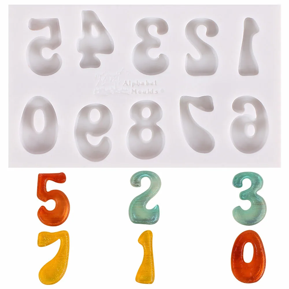 

Silicone Molds DIY Number 0-9 Cake Silicon Moulds Chocolate Mold Wedding Cake Decorating Tools Fondant Sugarcraft Soap Mould