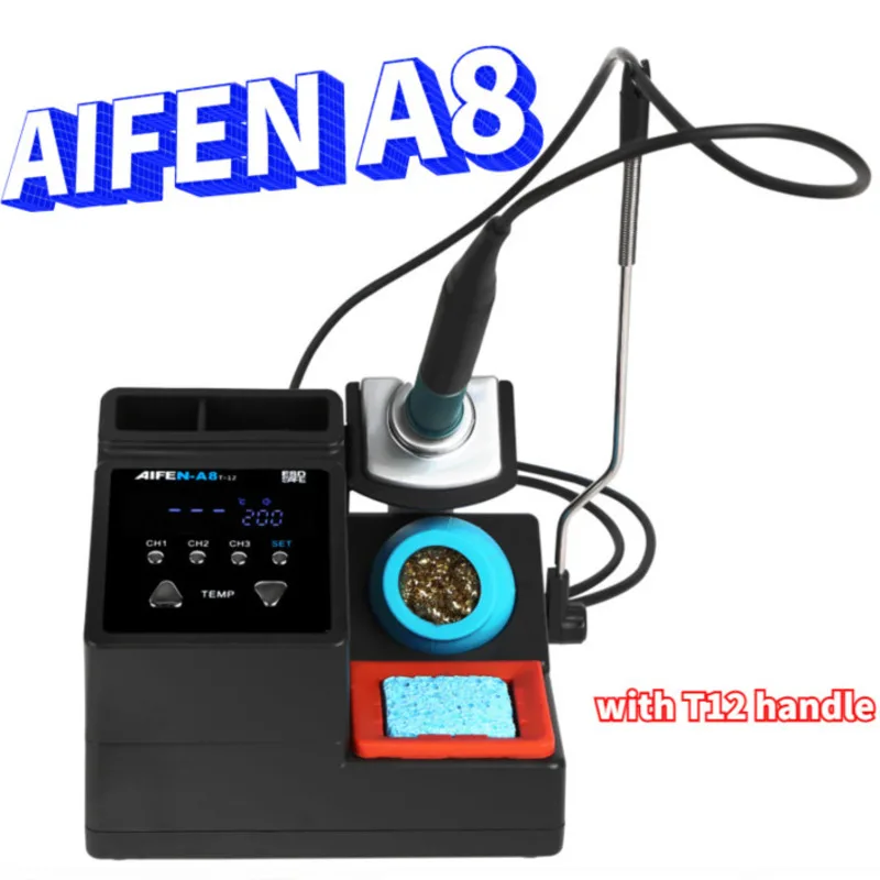 

75W AIFEN A8 Solder Station Weld Iron 2 Second Rapid Heat With T12 Handle Tips For Mobile Phone BGA IC Repair Fix Rework Station