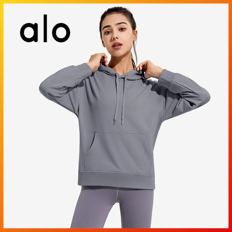 

Alo Yoga Fall Winter Women's New Sports Long-sleeve Warm Loose Running Jacket Outdoor Sports Fitness Leisure Fashion Hoodie WT18