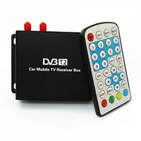 1080P Mobile Car DVB T2 160-180km/h Double Tuner H.264 MPEG4 Mobile Digital TV Box External USB HDMI DVB-T2 Car TV Receiver
