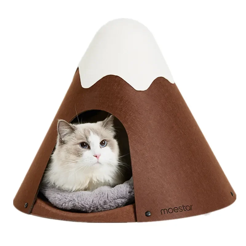 

Кровать для кошек Moestar, Снежная горная пещера, спальный мешок, корзина с подушкой, скрывающее гнездо для кошек, дом для кошек и мелких искусств