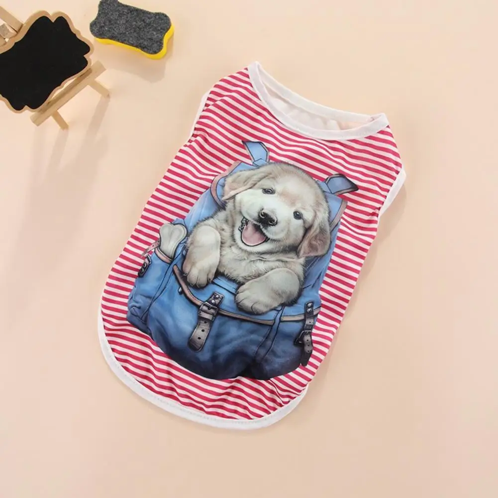 

Dog Vest Loose Neck Tear-Resistant Soft Dogs Costume Polyester Puppy Shirt Clothes for Outdoor