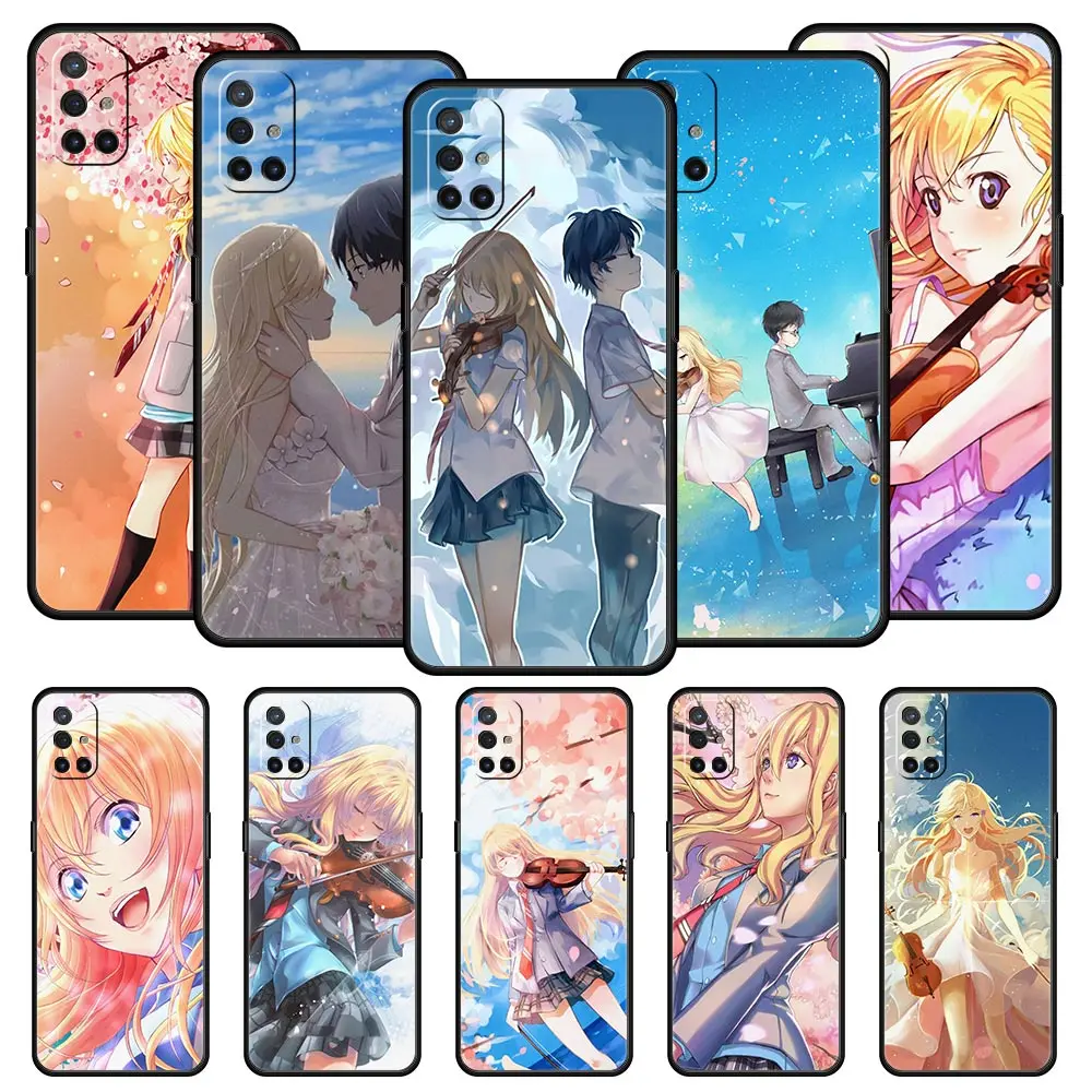 

Anime Your Lie in April Phone Case For OnePlus 10 9 8 8T 7 7T Pro 9R 9RT 5G One Plus Nord 2 CE N200 N100 N10 Black Cover Soft