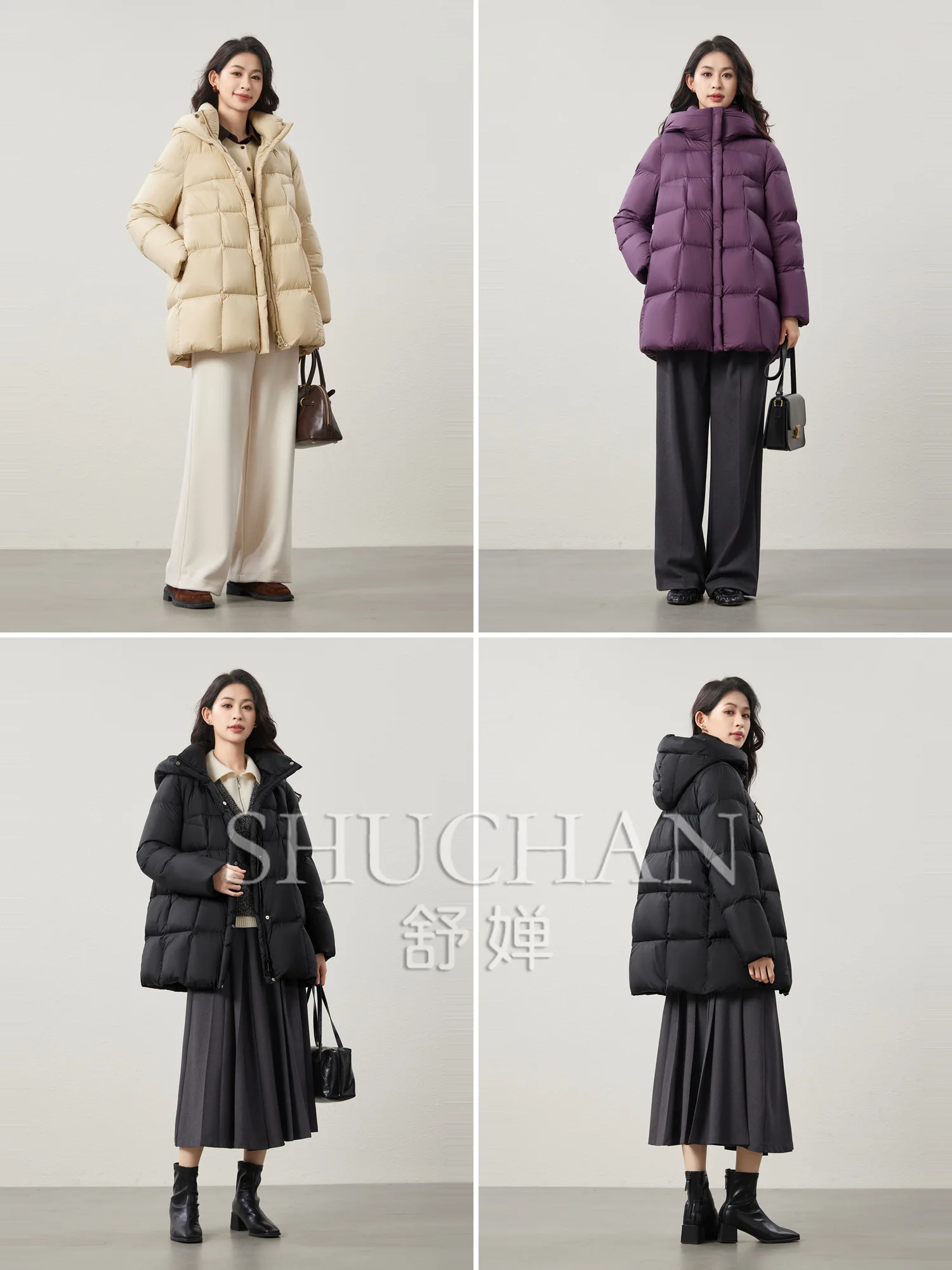 Хорошее качество теплая женская куртка на гусином пуху 90 воротник-стойка с