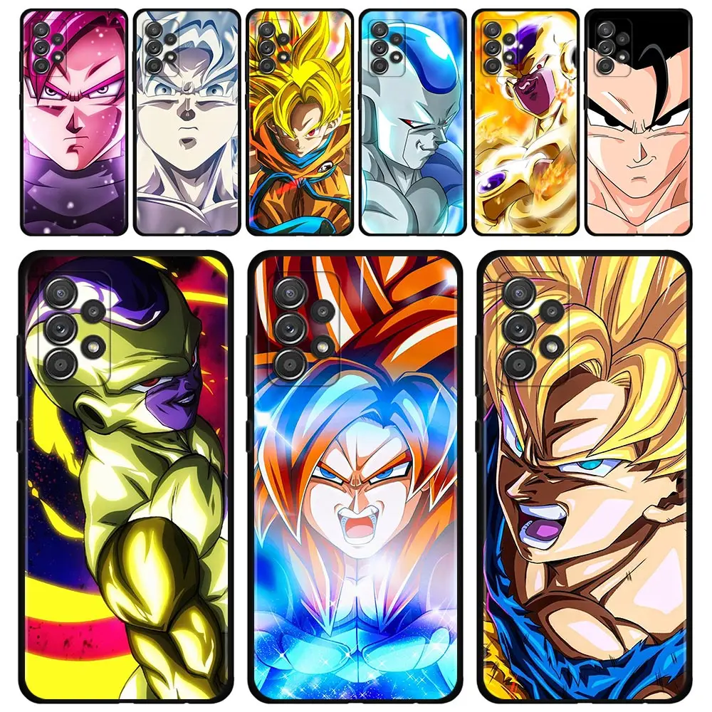 

Phone Case For Samsung Galaxy A51 A12 A52 A32 A21s A71 A31 A02s A72 A41 A03s A22 A52s Coque Anime Dragon Ball God Goku and Cell