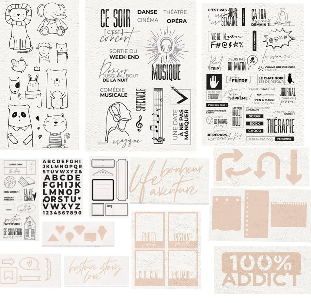 

Французский прозрачный штамп, прозрачная печать для самостоятельного изготовления скрапбукинга A7225