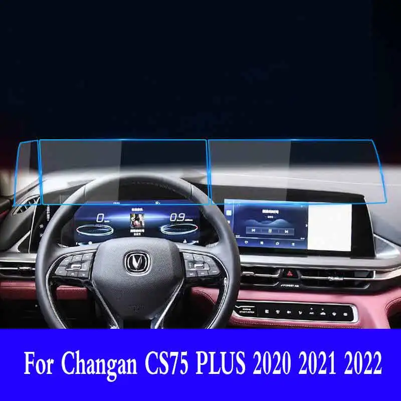 

For Changan CS75 PLUS 2020-2022 Car GPS Navigation LCD Screen Tempered Glass Protective Film Anti-scratch Film Interior Refit