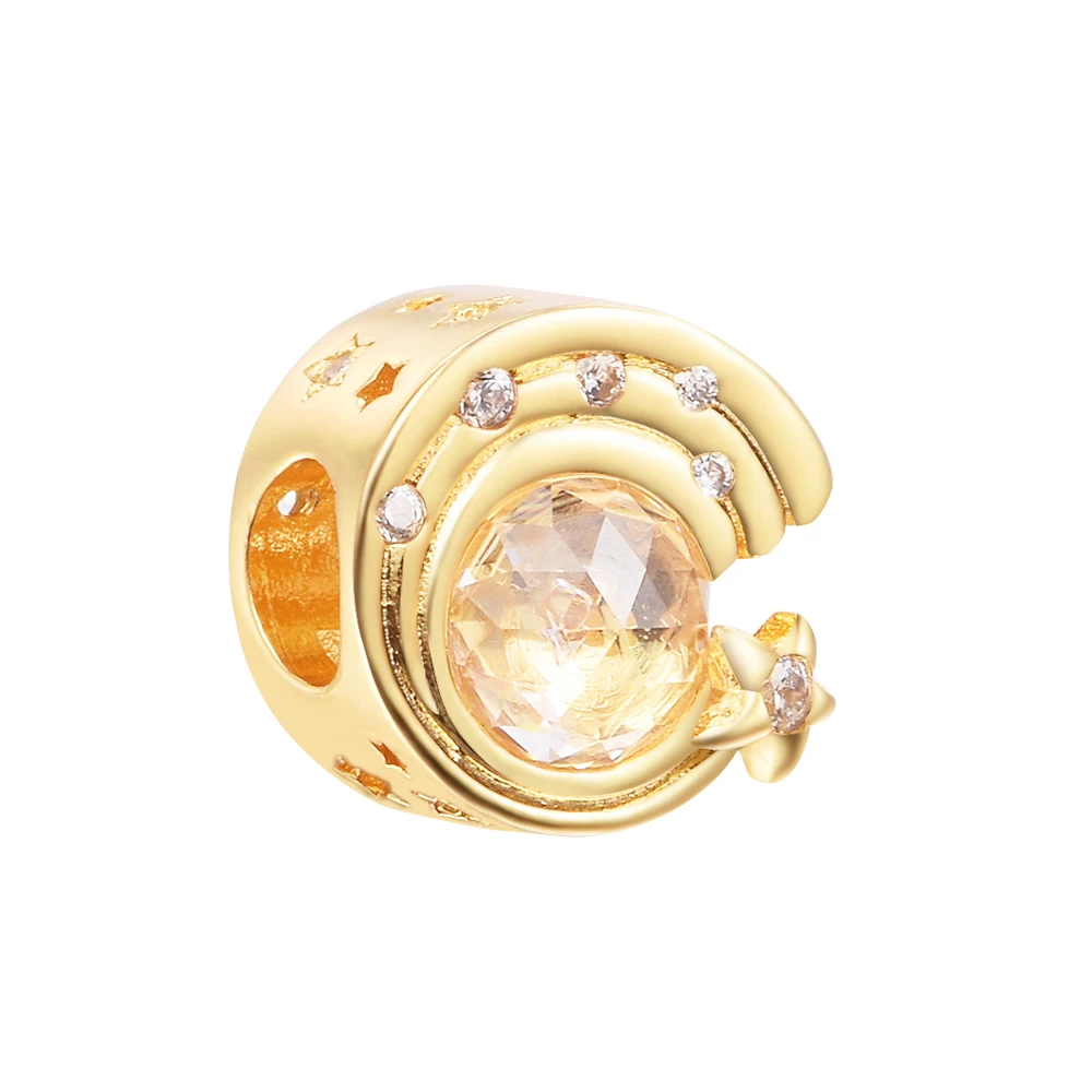 

DIY Fits for CKK Charms Bracelets Shine Sparkling Shooting Star Beads 100% 925 Sterling-Silver-Jewelry Free Shipping