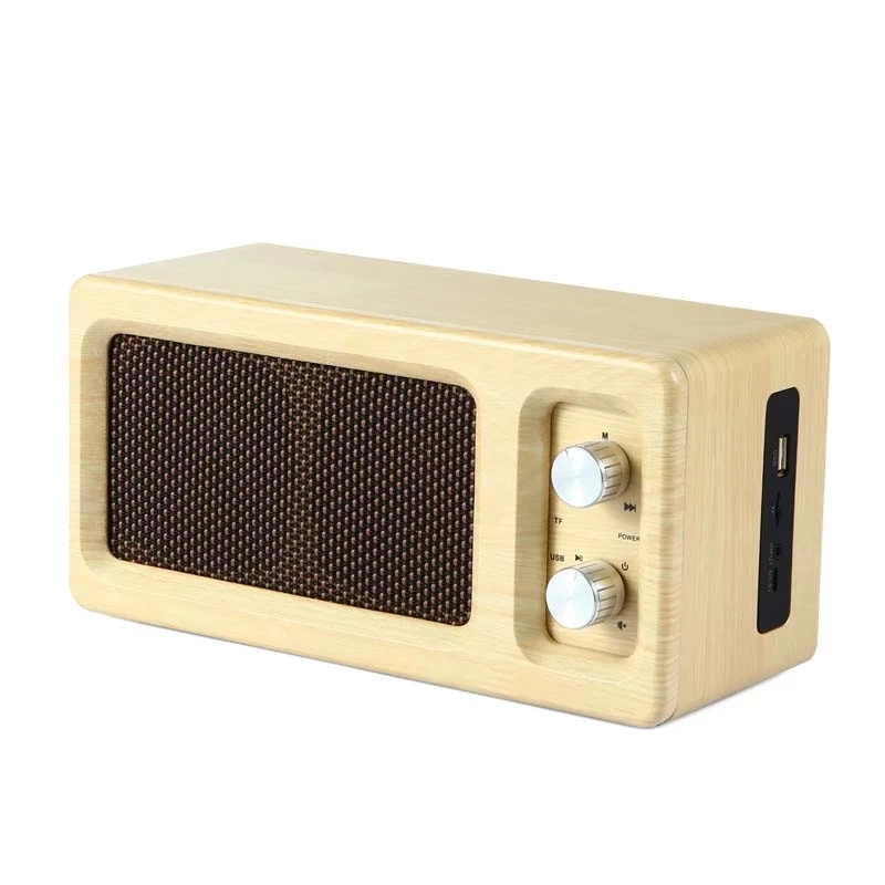 Enlarge Wireless Wooden Speaker D60 Portable Card Subwoofer High Volume Multifunctional Bluetooth Speakers Creative Gift
