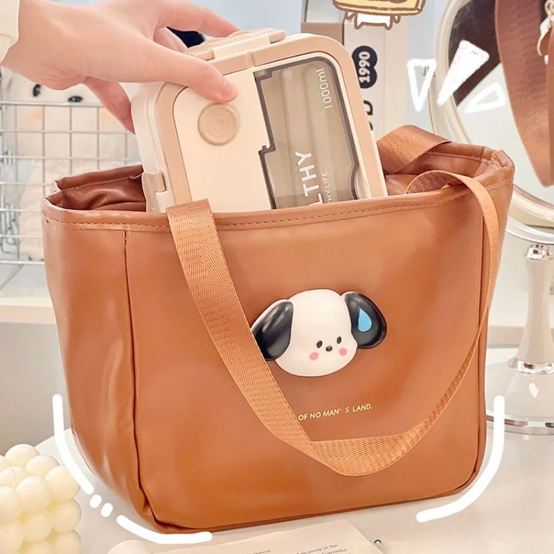 

Sanrio Anime Large Lunch Bag Pachacco Pu Kawaii Breakfast Waterproof Food Box Portable Trave Women's Work Family Picnics Travel