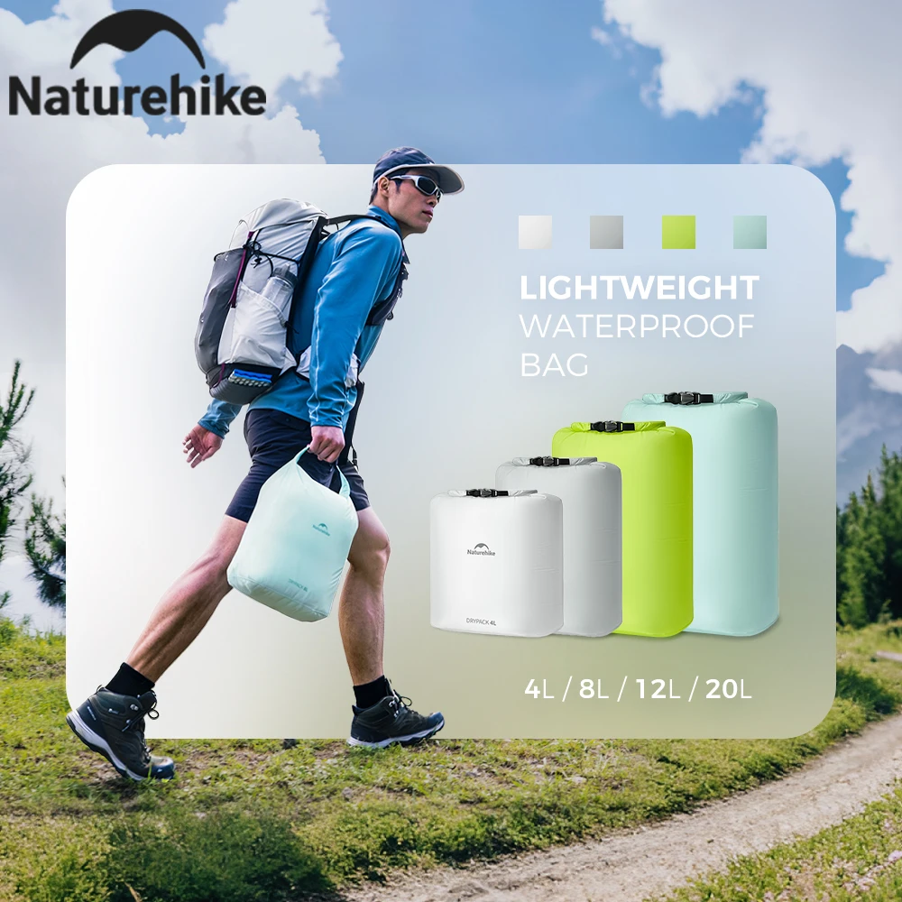 Фото Naturehike 2026 Новая Большая Ультралегкая Водонепроницаемая Сумка-Роллтоп PU2000+ для Хранения, для Пикника, Кемпинга, Хранения Питьевой Воды №1