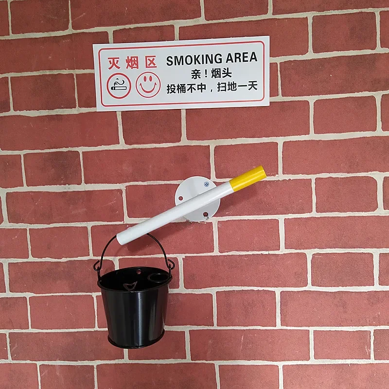 Настенная пепельница из нержавеющей стали Бездымная уличная ветрозащитный