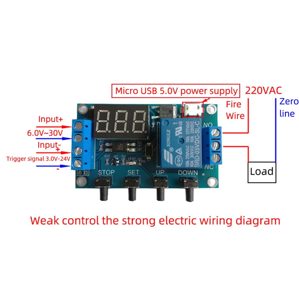 Релейный модуль постоянного тока 6-30 в 1-канальный релейный таймер фотоцикл