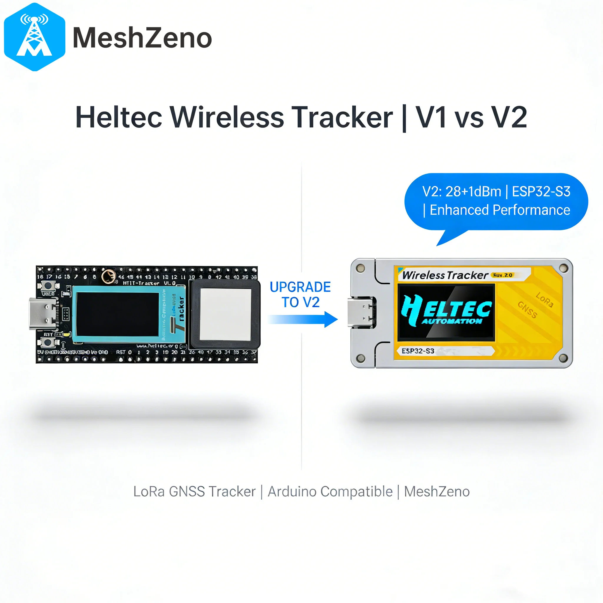 Фото Беспроводной трекер Heltec V1/V2 ESP32S3 SX1262 с поддержкой Meshtastic LoRa Node и Bluetooth Low Energy для отслеживания активов и IoT-мониторинга №1