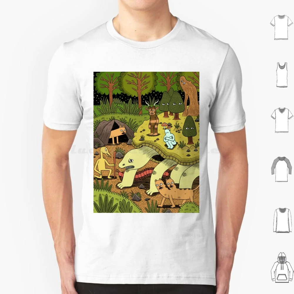 Giant Tortoise T Shirt Cotton Men Women DIY Print Turtle Otherworld Spirit Ghost Soul Cat Bigfoot Creature Nature