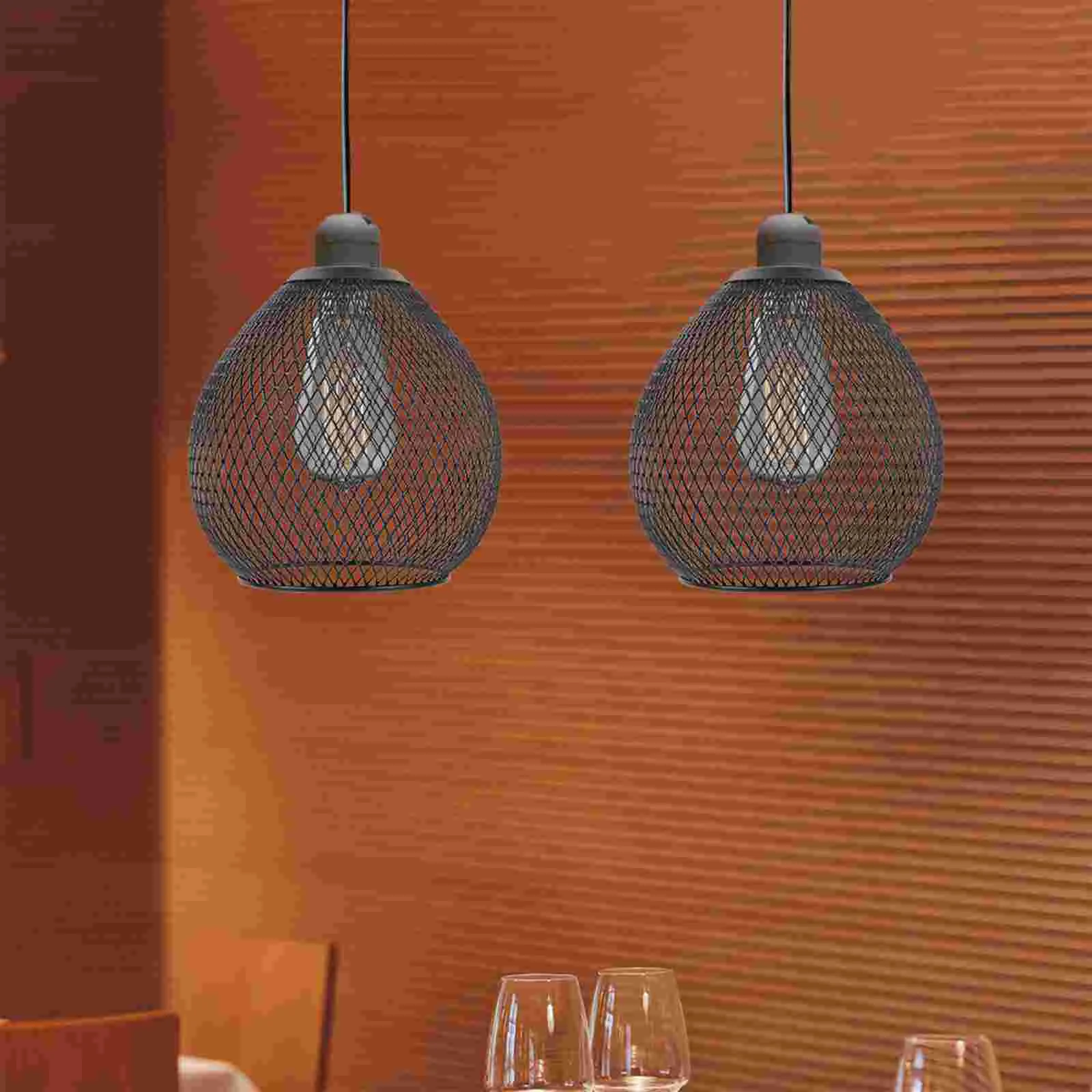 

Wrought Iron Hollow Lampshade Metal Chandeliers Decorative Shades Light Ceiling Lights Cover Out Hanging