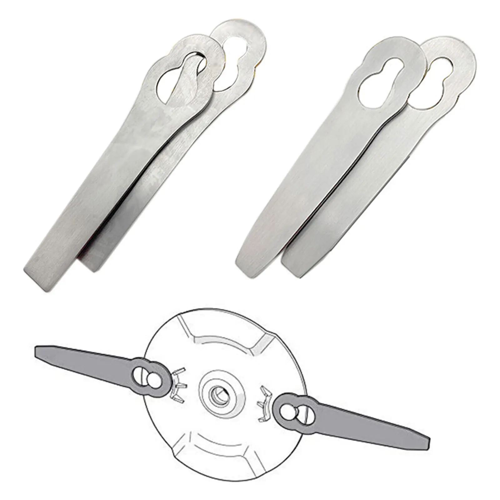 1/3Pcs Stainless Steel Replacement Blades Spare Knives For STIHL FSA 45 FSA 57 Grass Trimmer Lawn Mower Accessories Garden Tool
