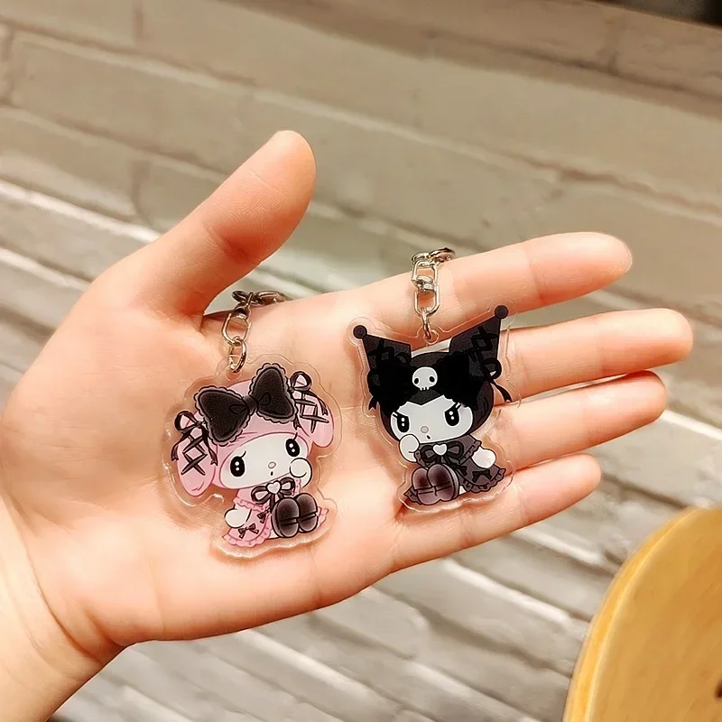Забавный акриловый брелок Hello Kitty милый мультфильм Kuromi Cinnamoroll мелодия подвеска в