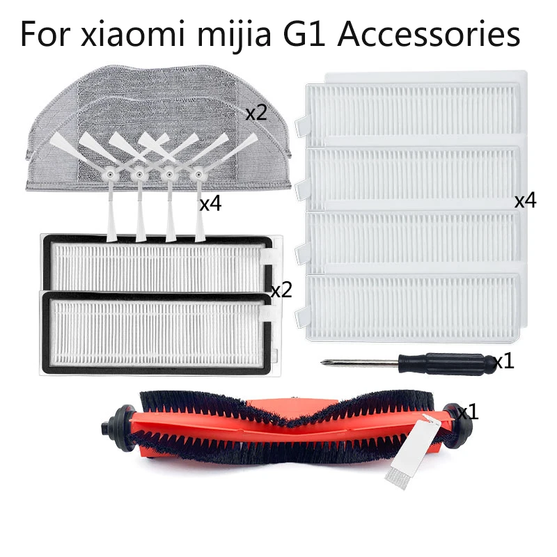 

For Xiaomi Mijia MI G1 Main Side Brush Cover Rag Hepa Filter Charging Pile Accessories Parts Sweeping Robot Vacuum Cleaner Xaomi