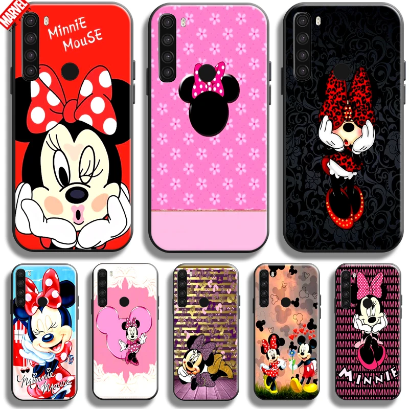 

Cute Cartoon Minnie Mouse For Xiaomi Redmi Note 8 8T 8 Pro Redmi 8 8A Phone Case Liquid Silicon Black Back Funda Soft Carcasa