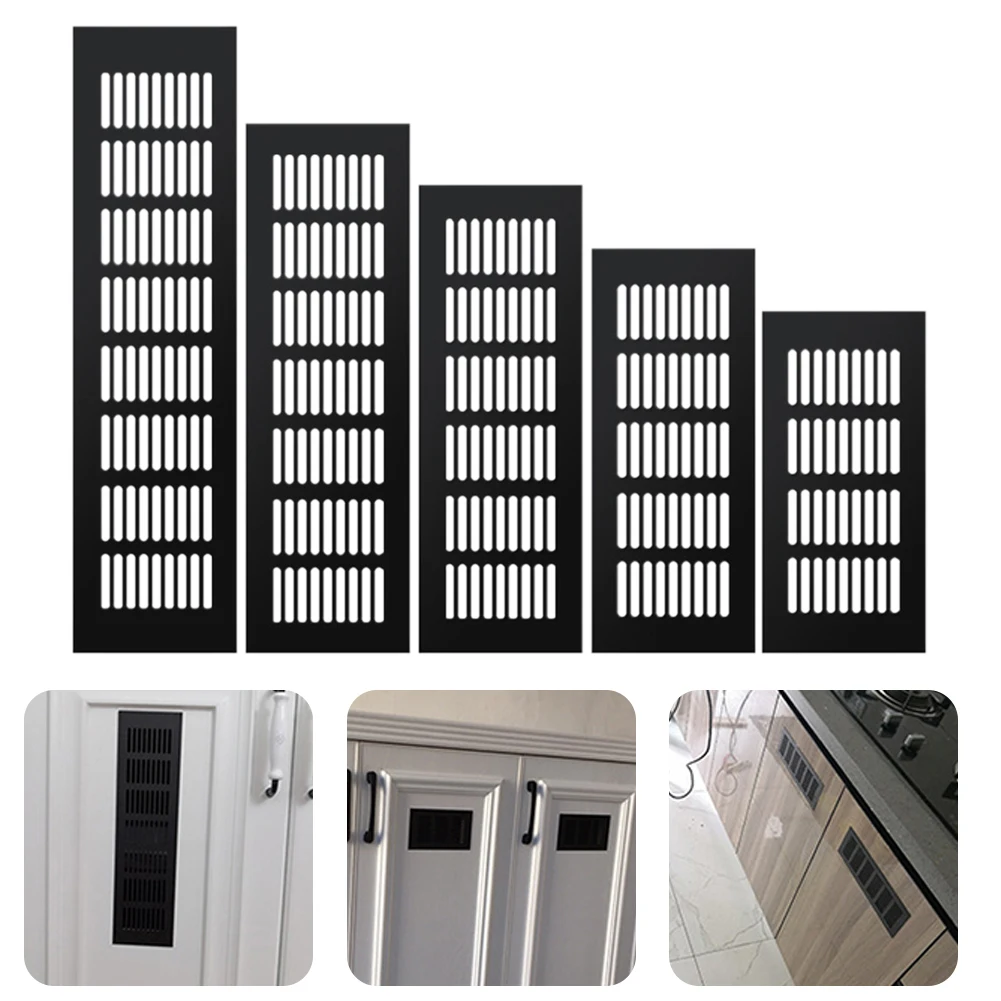 

1Pc Aluminium Alloy Rectangular Cabinet Wardrobe Air Vent Grille Ventilation-Cover 60mm*150/200/225/250/300/350/400mm