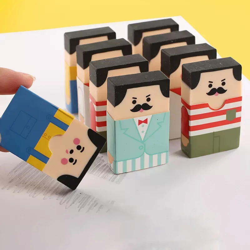 

Kawaii Old Man Rubber Pencil Eraser Funny Cartoon Erasers Correction Tools Korean Stationery Kids Gfts School Office Supplies
