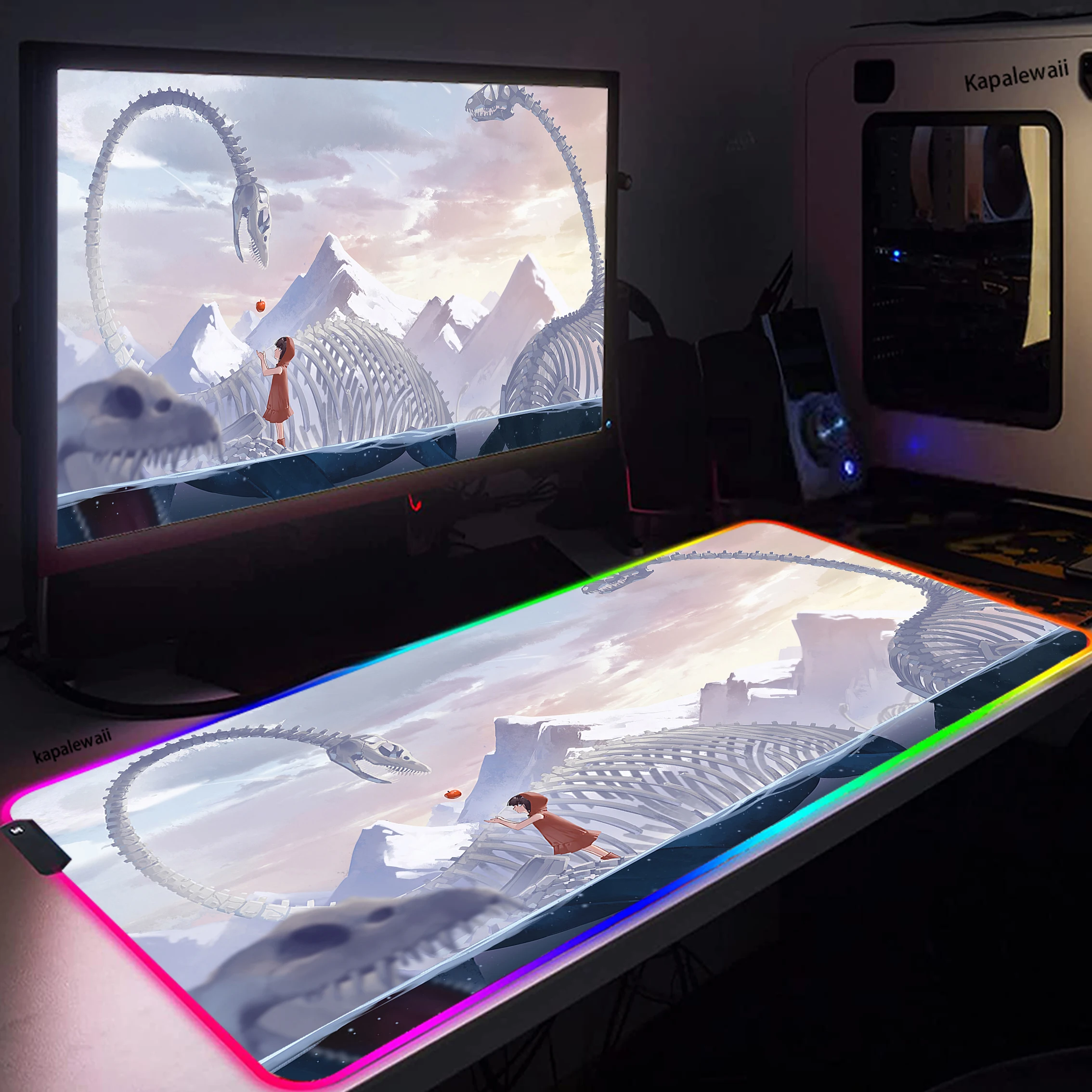 

LED Light Desk Mat xxl Computer Mousepad With USB Hub 80x30 90x40cm Backlight Keyboard Cover Keyboard Mause Gaming Mouse Pad RGB