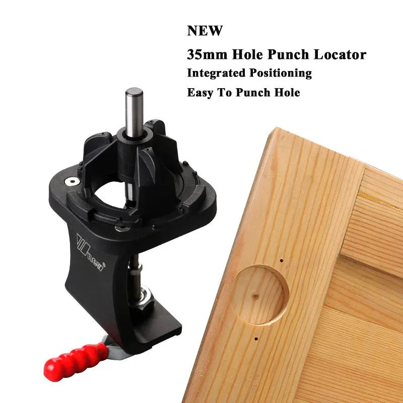 

35mm Hinge Boring Jig Concealed Cup Style Hinge Jig Woodworking Drilling Guide Locator Hole Opener with Fixture for Door Cabinet