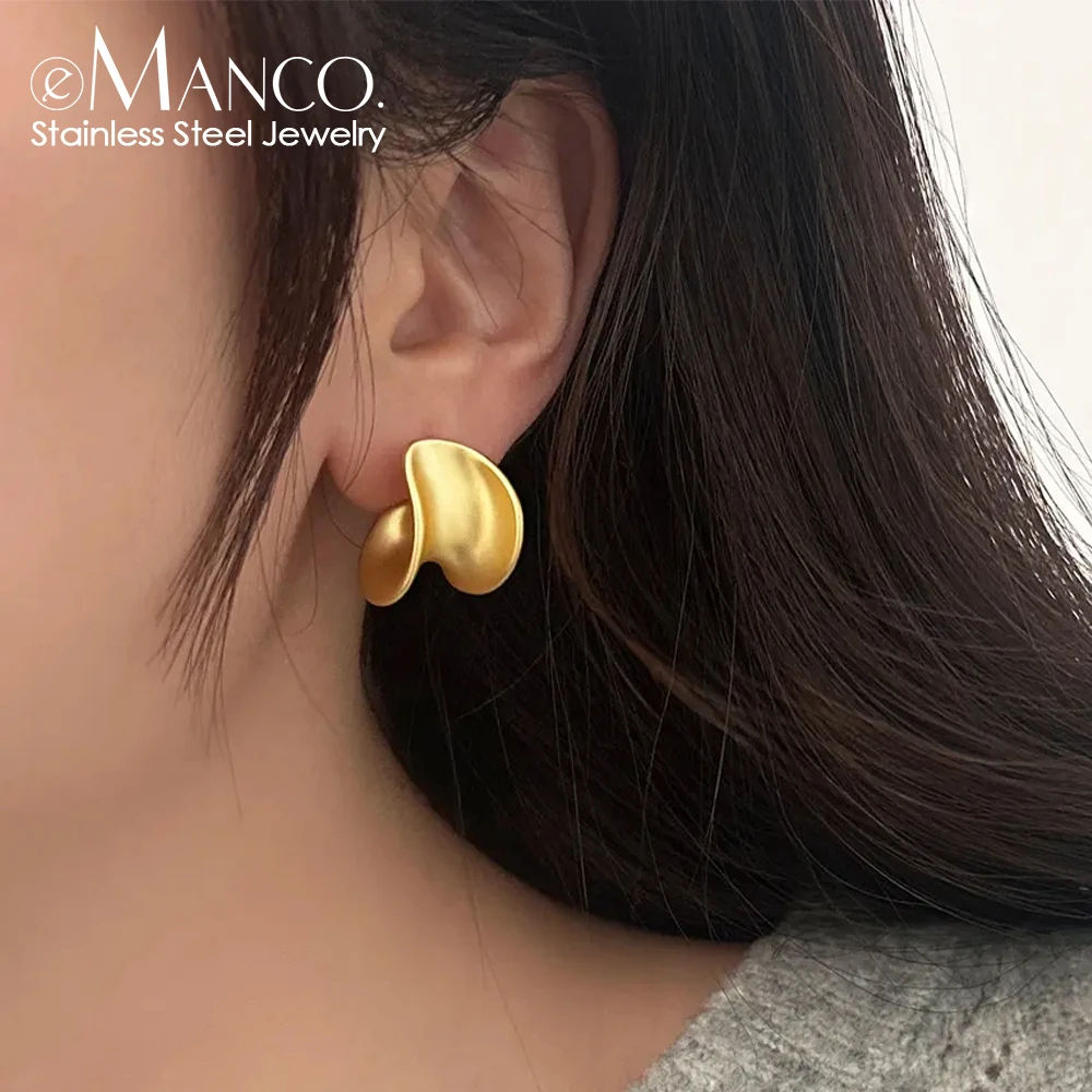 eManco серьги-кольца CC из нержавеющей стали женские украшения дизайн в стиле панк