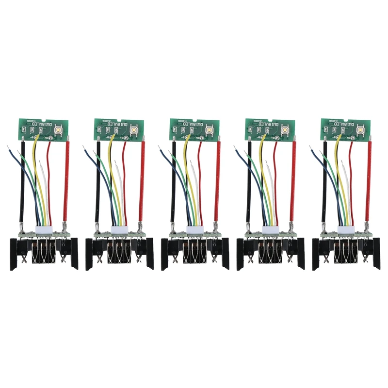 

5X DCB200 Li-Ion Battery PCB Charging Protection Circuit Board For Dewalt 18V 20V DCB201 DCB203 DCB204