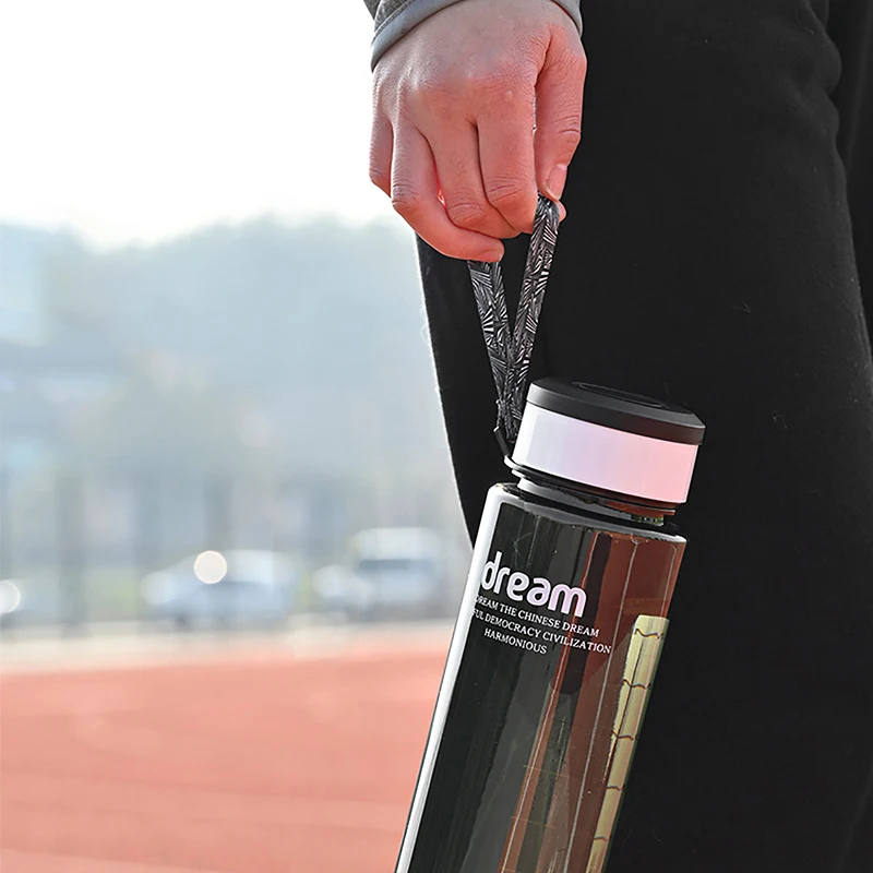 Бутылка для воды прозрачная квадратная пластиковая кружка напитков уличная