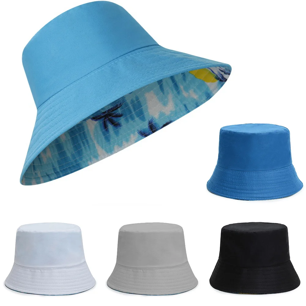 

Fashion Double-sided Bucket Hats Men Women Outdoor Reversible Fisherman Caps Beach Fishing Hat Visor UV Sun Chapeau Panama Hat