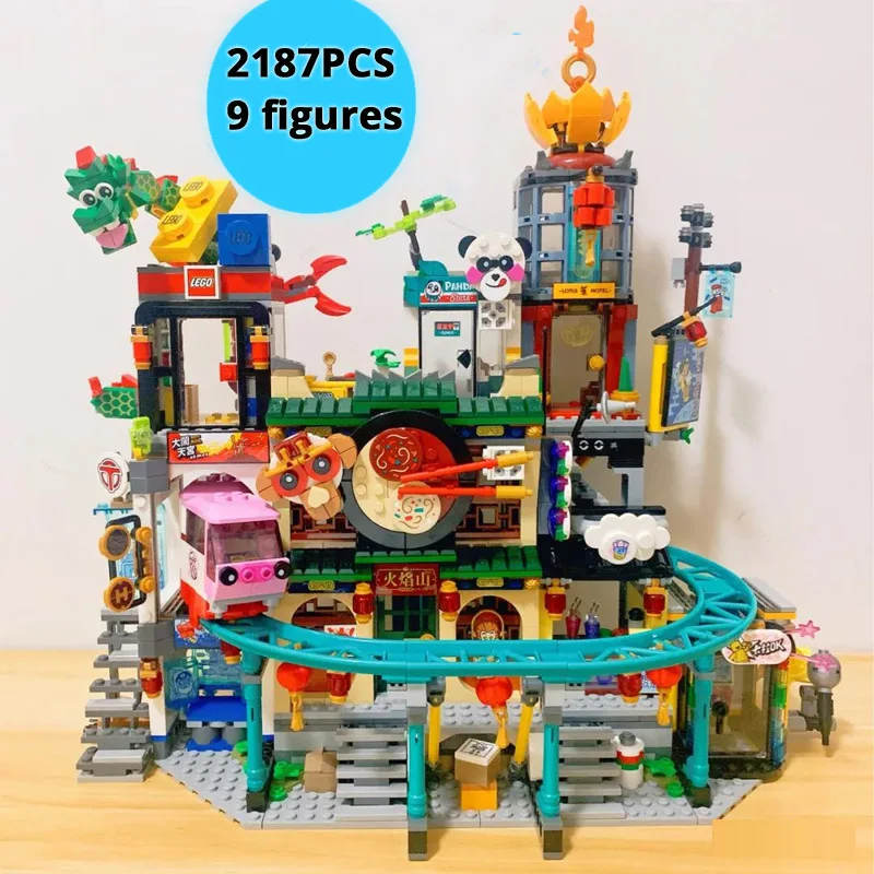 

In Stock 80036 Lanterns City Modular Houses Building Blocks Bricks Educational Compatible Toy Birthday Christmas Gift