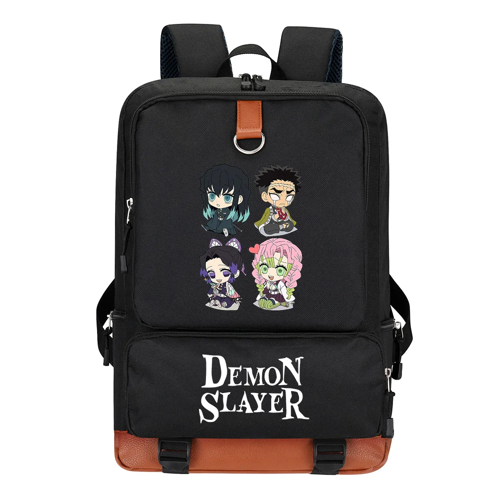 Demon Slayer Kochou Shinobu Backpack Cute Iguro Obanai School Bag for Boys Girls Cosplay Bookbag Unisex Rucksack