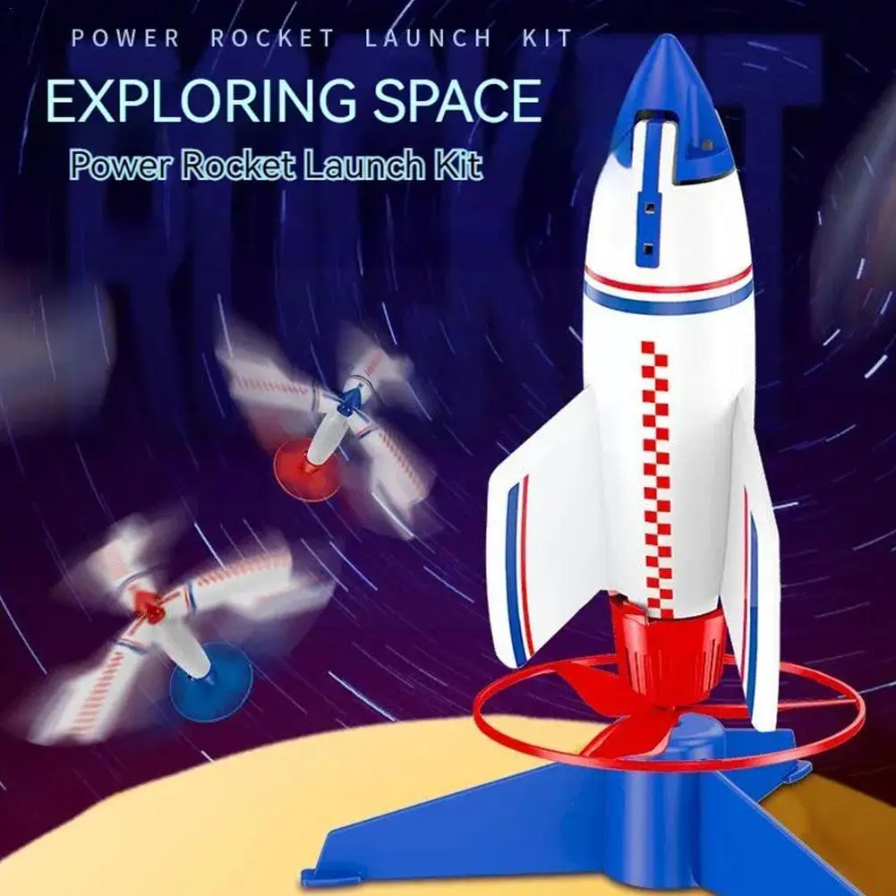 

New Power Rocket Launcher Kit Toys For Children Electric Ultra High Rotate Flying Rockets Model Kids Outdoor Games Sports T X9n4