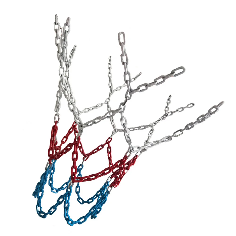 

Basketball Net Replacement Chain Hoop Ring Outdoor Nets Mesh Metal All Steel Tricolor Containerstorage Pool Replacementtweather
