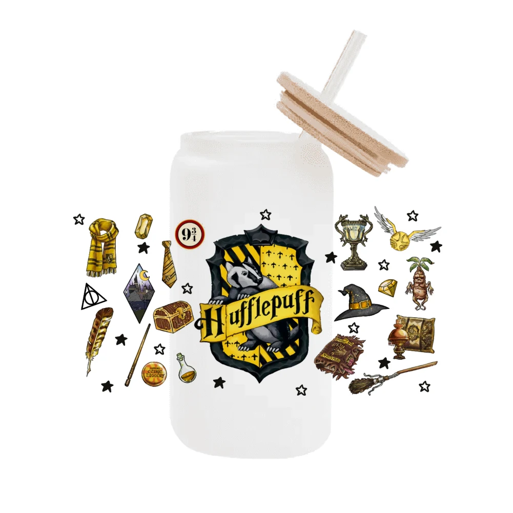 Волшебная школа для Libbey 16 унций стеклянная 3D Водонепроницаемая кофейная банка UV