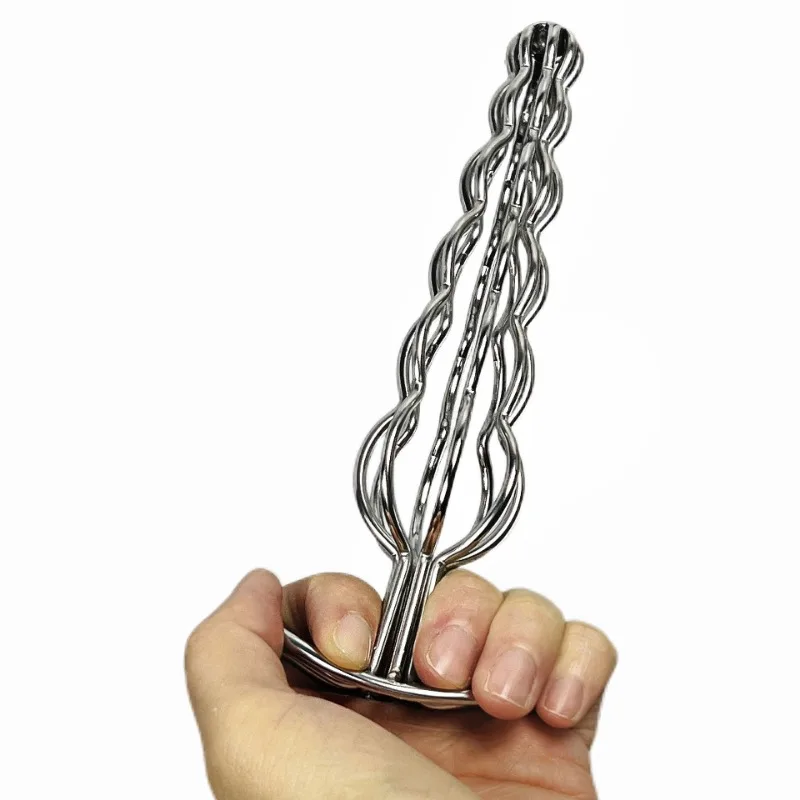 Забавная ажурная Анальная пробка из нержавеющей стали расширитель заднего ануса