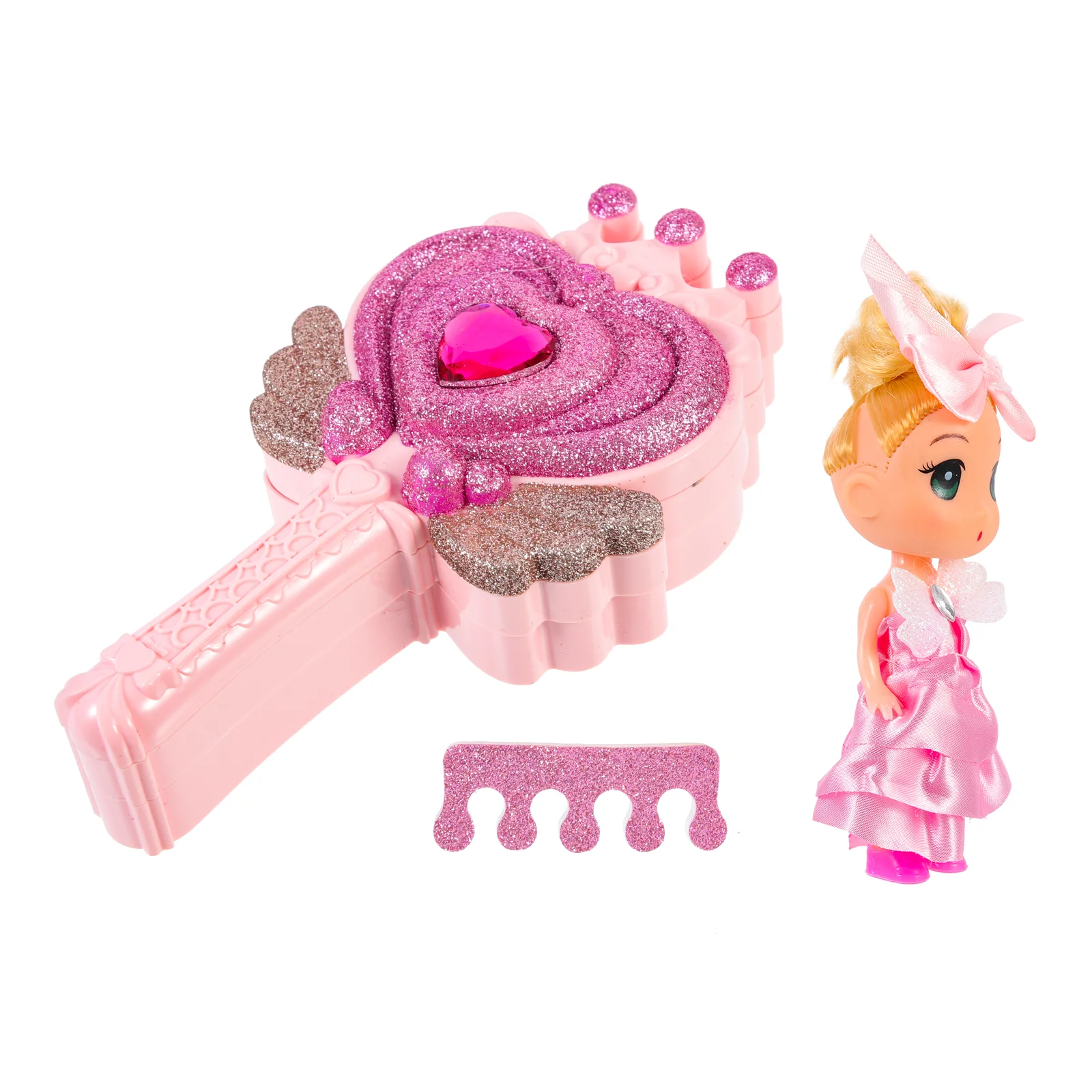 

Makeup Kids Setfor Kit Pretendgirls Play Washable Upcosmetics Dollmake Girl Paper Stylingbeauty Dress Glitter Lipstick Hair