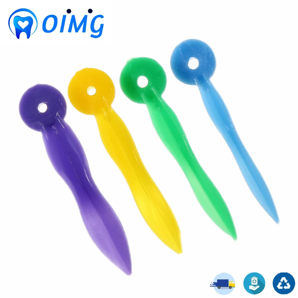 

100Pcs Dental Disposable Wedge with Hole 4 Sizes Dentist Materials Dentistry Insturment Dentist Tools Teeth Wedge 4 Color