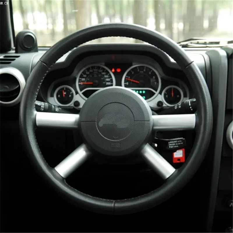 Чехол на руль для Jeep Wrangler JK 2006-10 ручная работа черная кожа замша автомобильные