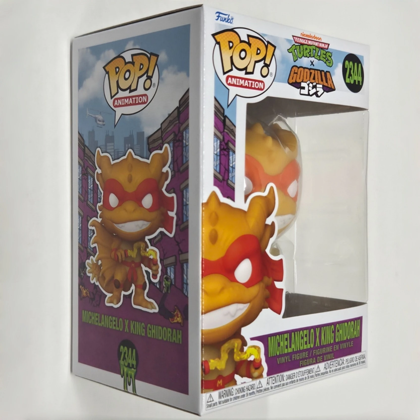 Фото Фигурка Teenage Mutant Ninja Turtles Michelangelo x King Ghidorah, официальная лицензионная коллекция Funko POP, ограниченная серия, игрушка для фанатов №1