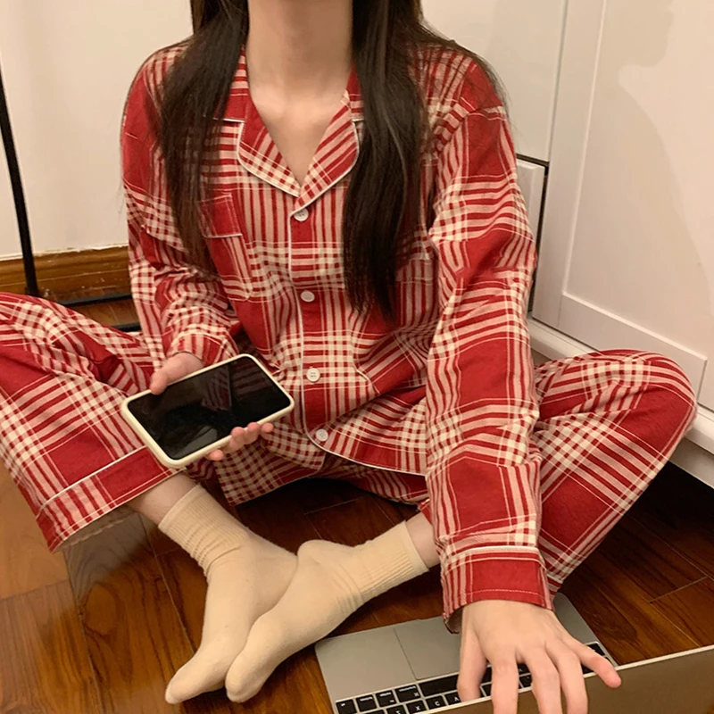 CAIYIER 2022 Autumn Winter Women Nightwear Sexy Leopard Grain Long-sleeved Cardigan Sleepwear Female Korean Leisure Pajamas Set