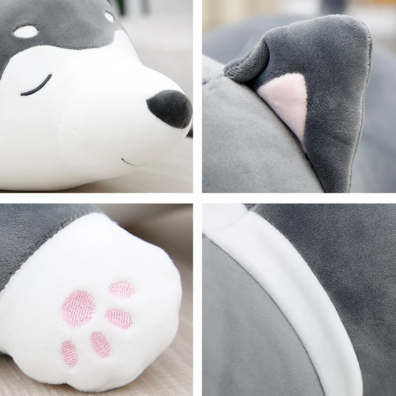 Lovely Fat Shiba Husky Doberman Dog Plush Toy Soft Stuffed Kawaii Animal Cartoon Plushies Pillow Doll Birthday Gift For Kid Baby images - 6