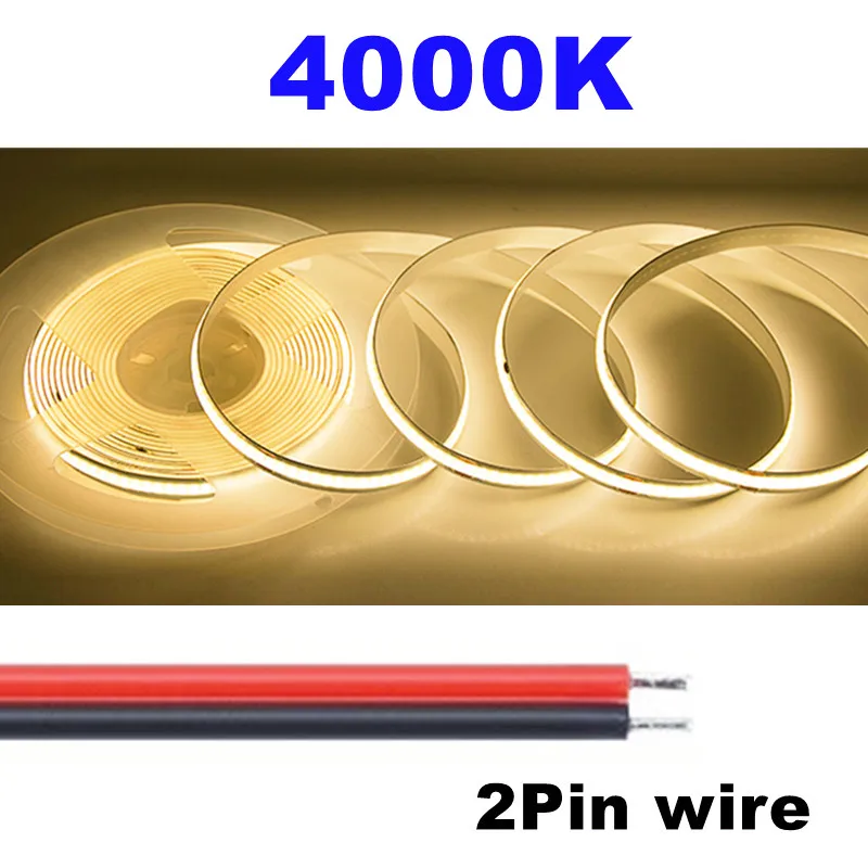 

COB светодиодная лента TxxCvv 12В/24В 320leds/м 8мм